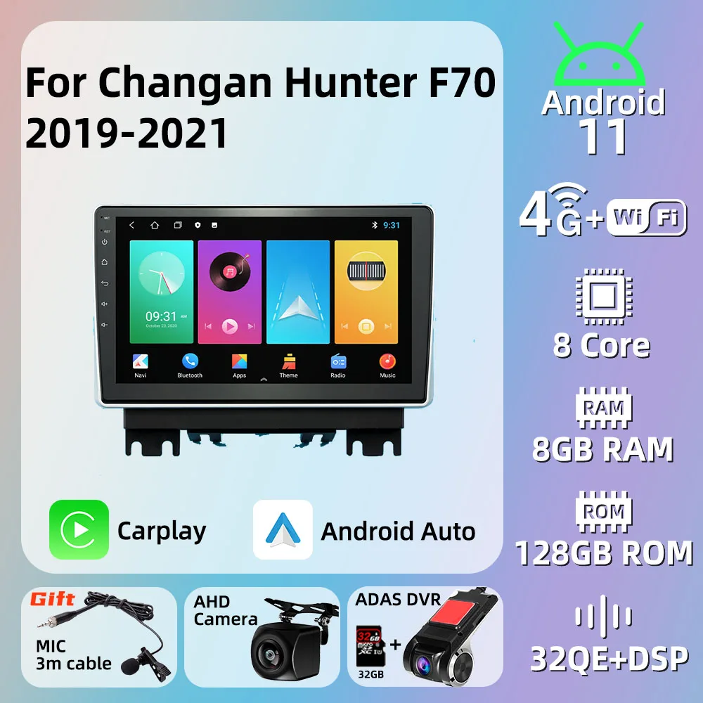 2 Din Android Car Stereo Radio for Changan Hunter F70 2019-2021 Autoradio GPS Navigation 10.1