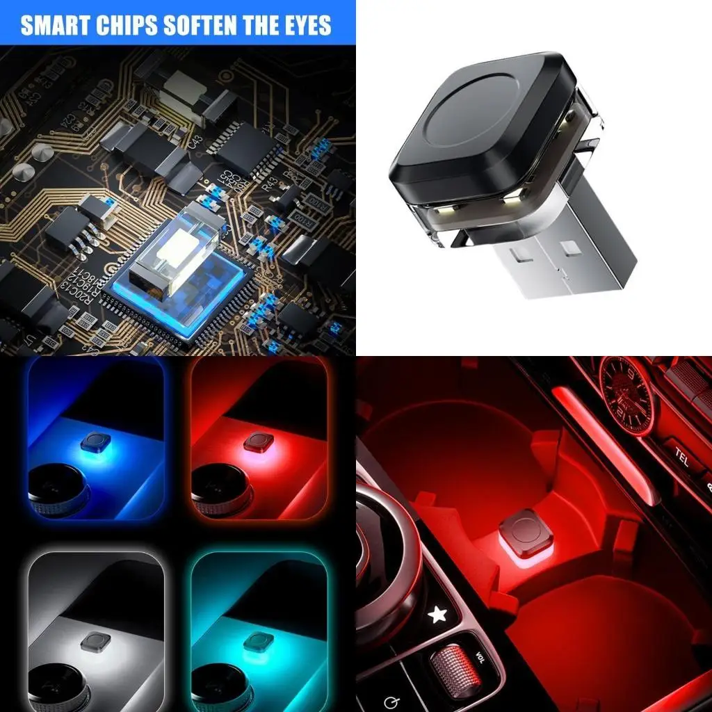

31BC LED Light Laptop Lamp Decoration Night Light Car Interior Accessory