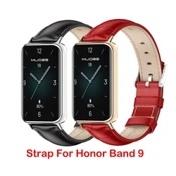 For Huawei Honor Band 10 9 Strap Leather Bracelet Replacement wristband Soft fashion Smart Band Watchband Honor Band 9 Correa
