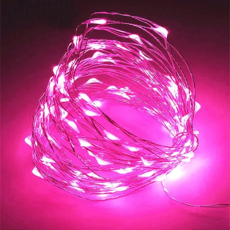 1Pack Fairy Light String Led Koperdraad String Light 1/2/3/5/10M Batterij Aangedreven Voor Slaapkamer Tuin Party Bruiloft Decoratie