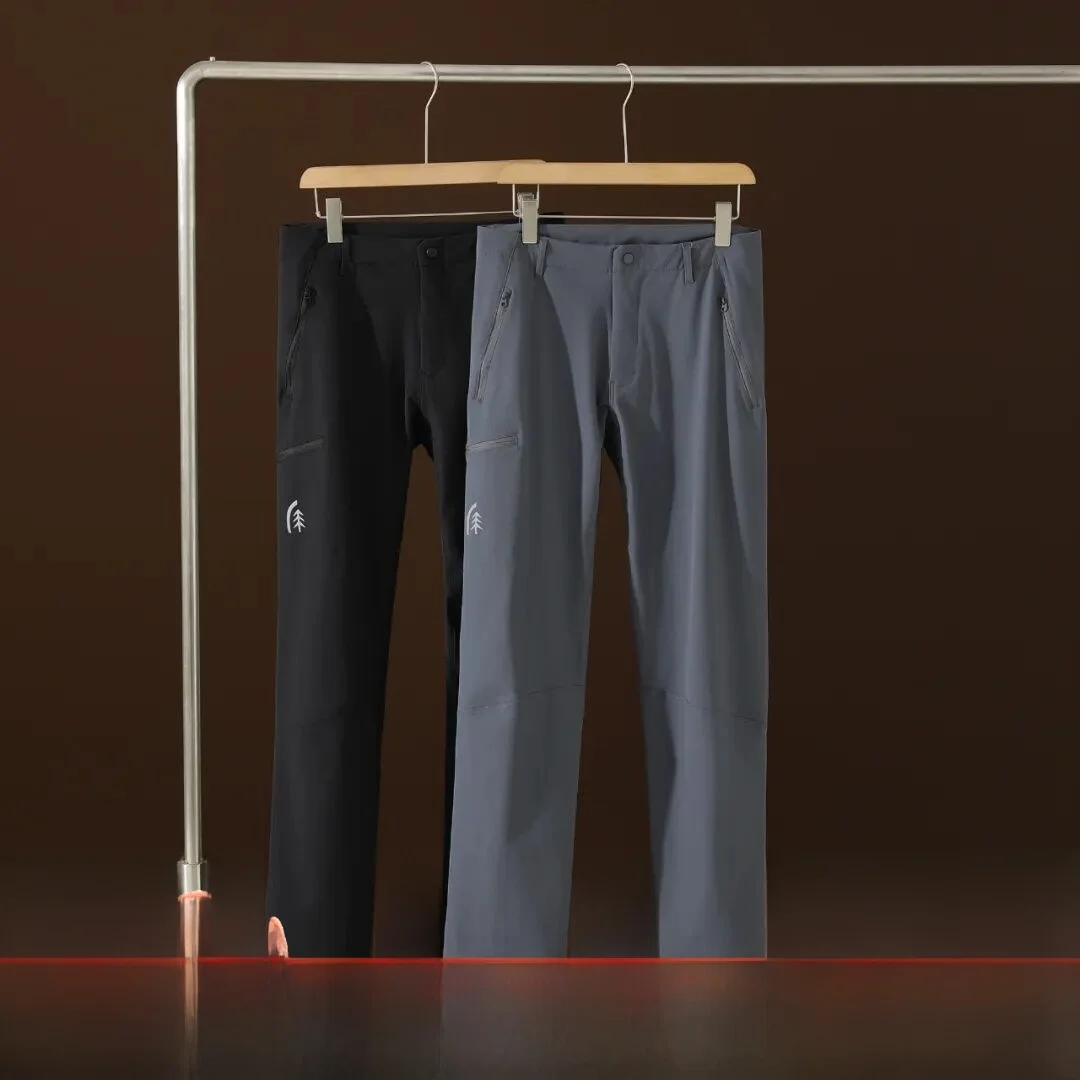 

High-End Outdoor Men's Soft ell Pants Windproof Water-Resistant Qui-Dry Straight Leg Elastic Casual Trousers for Autumn