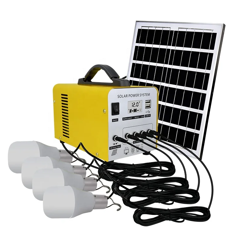 

Portable Mini Smart Power Station 12V 5W 18W Solar Generator LED Light Solar Panel MPPT Controller for Emergency Power Supply