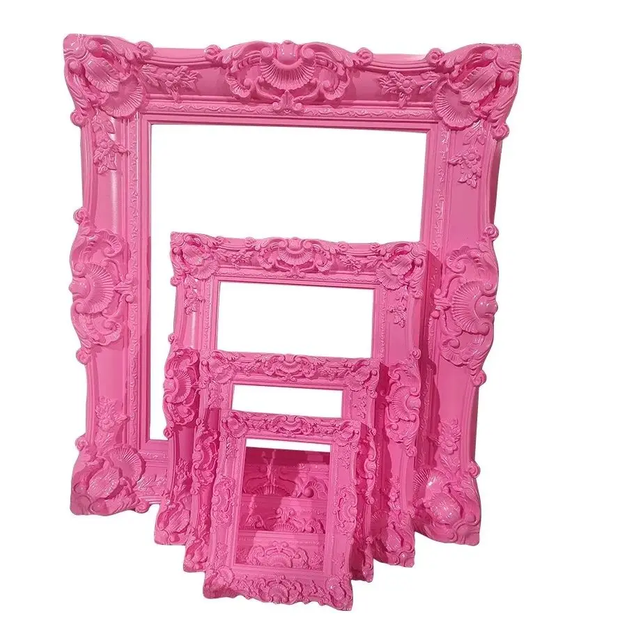 

European Style Carved Flower ABS Plastic Decoration Frame