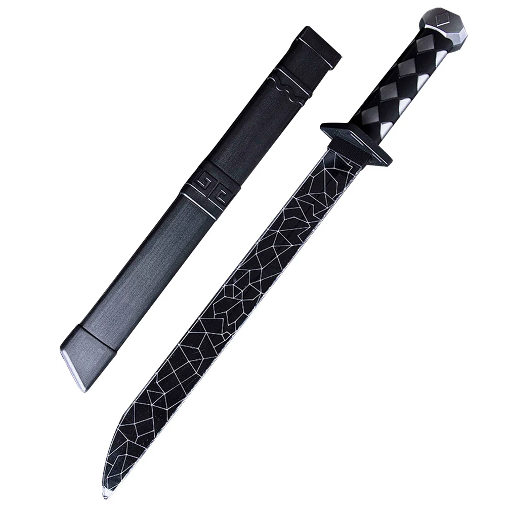 Espada de juguete brillante de estilo japonés para niños, fiesta interactiva de Cosplay, diversión, resistente al desgaste, suministro de Halloween, diseño de grietas geniales