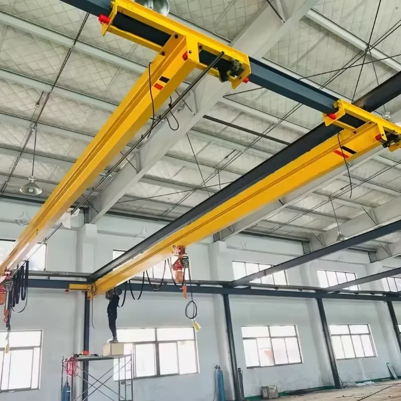 CE Certificate LX Type Underhung Single Girder Monorail Overhead Crane with Electric Hoist for Low Headroom Workshop