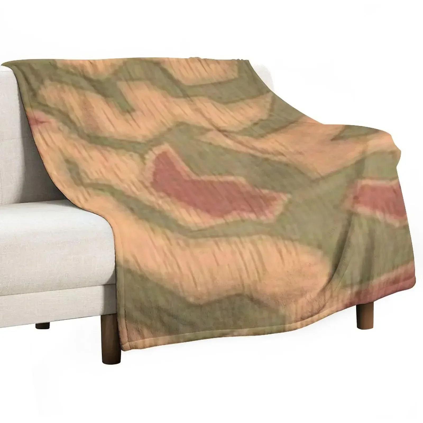 

Wehrmacht Sumpftarn 43 Camo pattern Throw Blanket decorative Designers Blankets