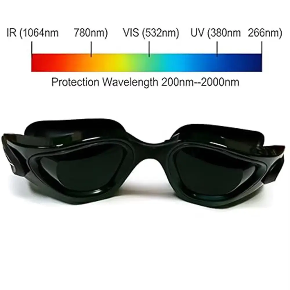 Laser Absorbing Beauty Salon Goggles 400nm To 1200nm with Zipper Box Laser Safety Goggles Adjustable Strap Effectively