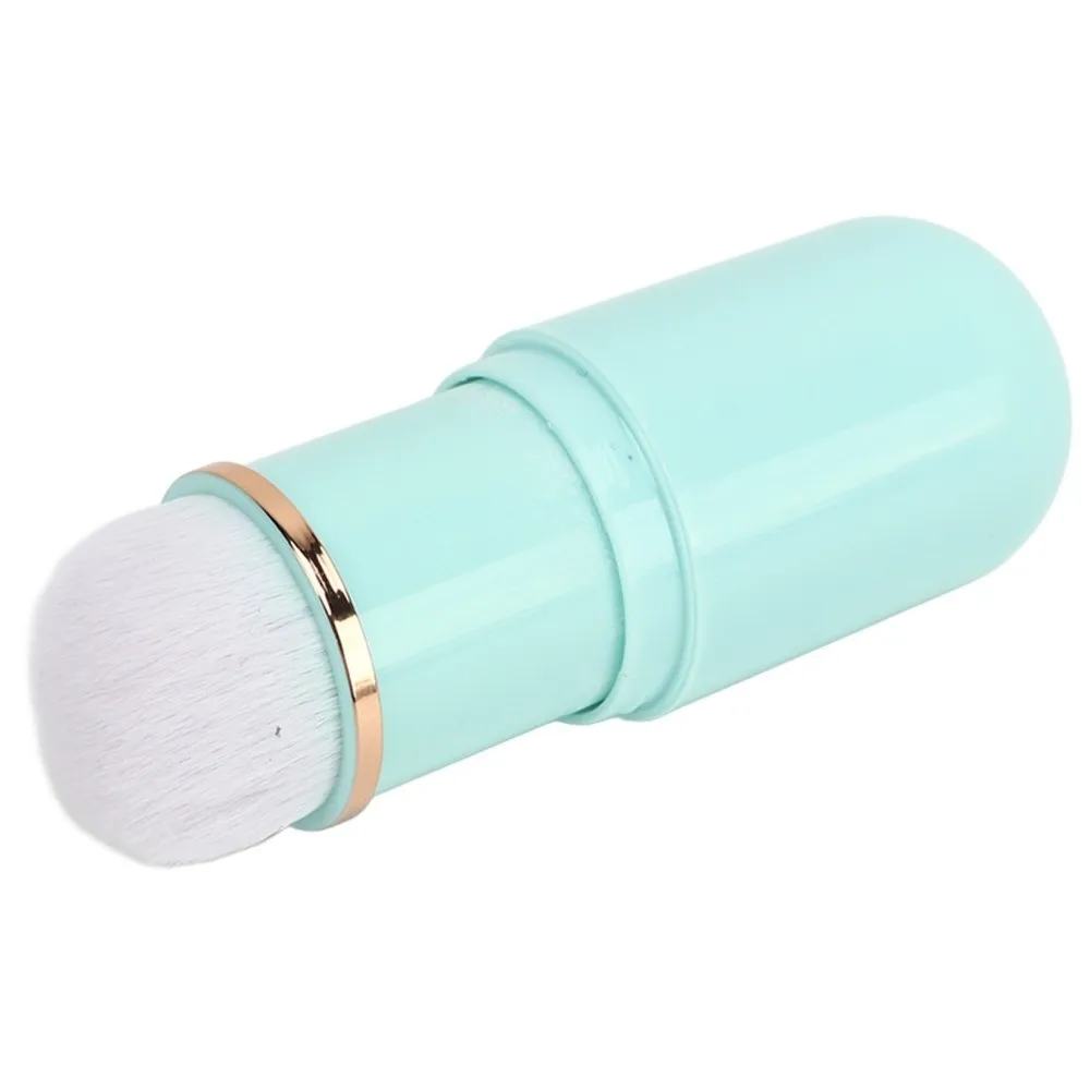 Capsule Retractable Nail Dust Brush Artificial Fiber Rhinestone Handle Capsule Shape Powder Brush Ergonomic Retractable