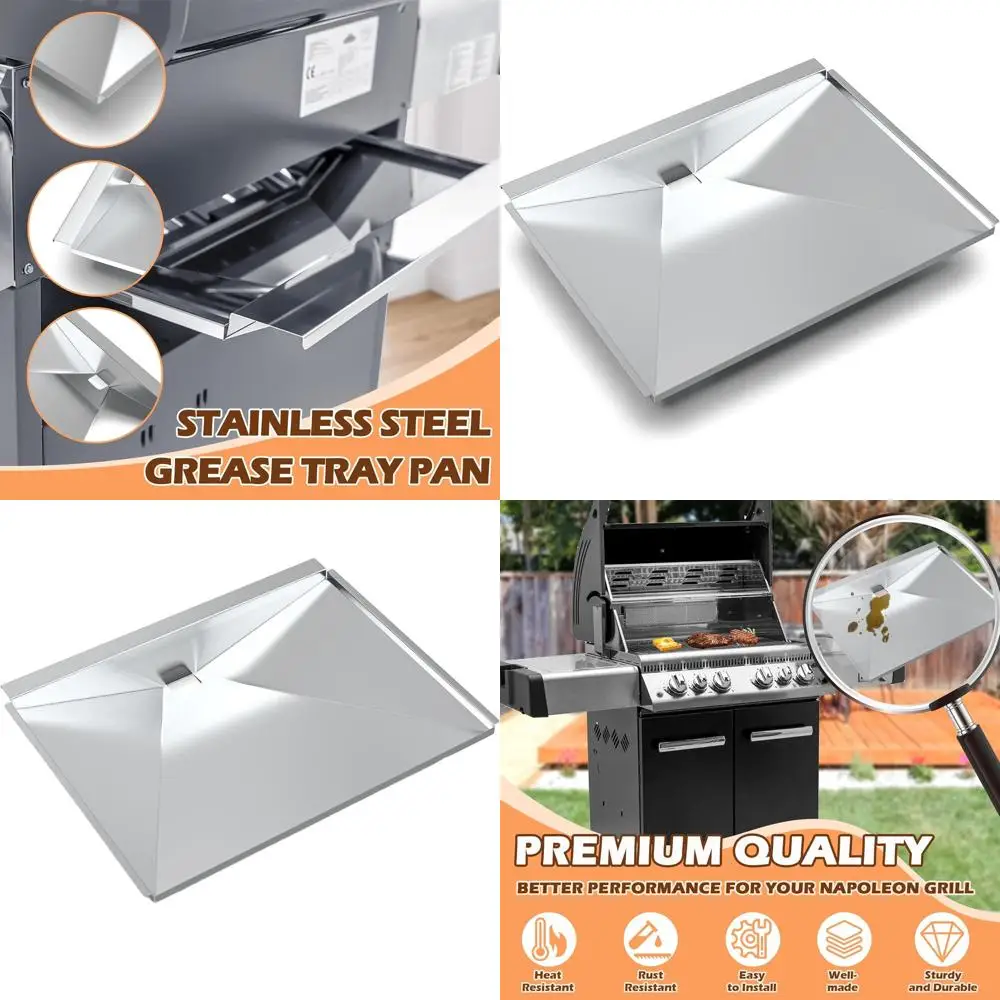 

Napoleon Legend LEX 485/485RSIB Grill Drip Pan Replacement, BBQ Grease Tray for N010-0501-M01 & M05 Accessories