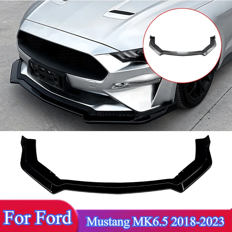 

Передний бампер автомобиля для Ford Mustang MK6.5 2018-2023, спойлер для губ, нижний комплект кузова, диффузор, сплиттер, тюнинг, автоаксессуары