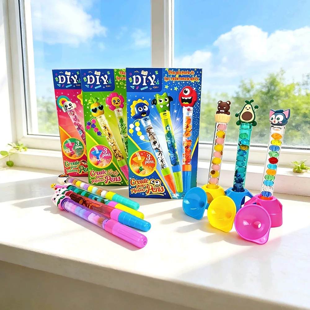 Small Box of Liquid Sand Pens, Trendy and Aesthetically Pleasing Pens for Girls, Smooth Writing Gel Pens for Students, Creative Cute Pendant Pens, Instagram-Style Fairy Signature Pens, Back-To-School Gift Pens