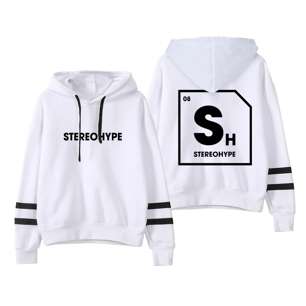 2023 James Hype Stereohype Hoodie Unisex Pocketless Parallel Bars Sleeve Streetwear Men Women Hooded Sweatshirt Clothes