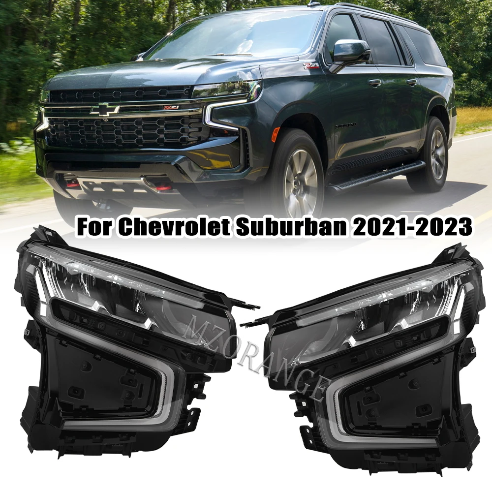 

LED Headlight for Chevy Suburban Tahoe 2021 2022 2023 Headlamp for Chevrolet Turn Signal Lamp Assembly Passenger Side Car Parts