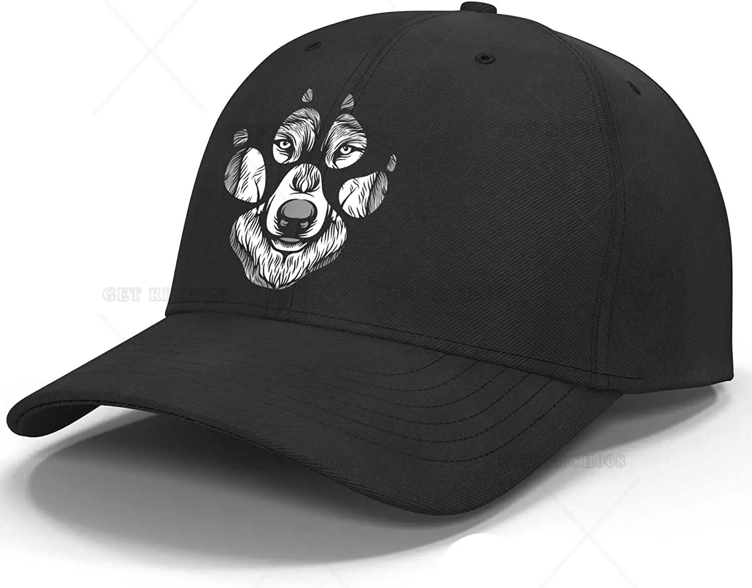 Wolf Paw Baseball Cap Adjustable Dad Hat Unstructured Cotton Hat Mens Cap Polyester Adult Unisex Four Seasons Casual Snapback