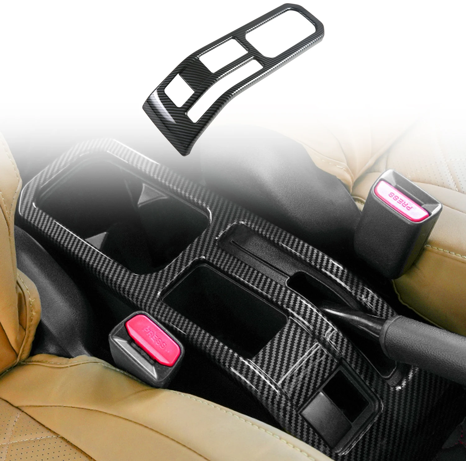 

For Suzuki Jimny 2019-2025 ABS Carbon Fiber Grain Hand Brake Panel Cover, Left Hand Drive Only (1 Pc)