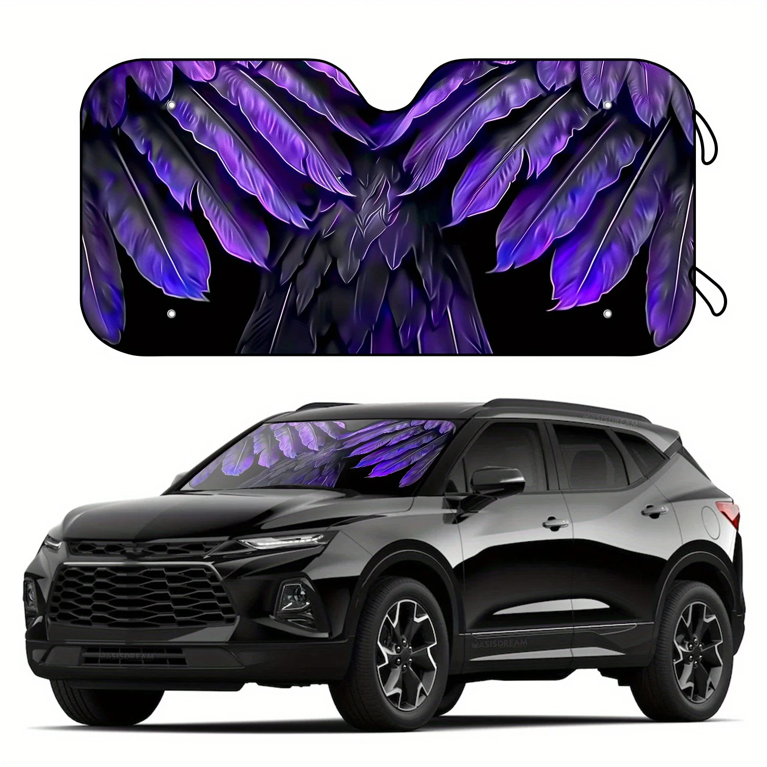 

Солнцезащитный козырек на лобовое стекло Adiffly Purple Wings RV 57 х 27,5 дюймов с 4 бесплатными присосками, сохраняет интерьер внедорожника, крутые автомобильные аксессуары