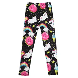 Girls' Leggings Pants Classic Spring Summer Thin Stretch Trousers Print Elastic Children's Trousers for Children