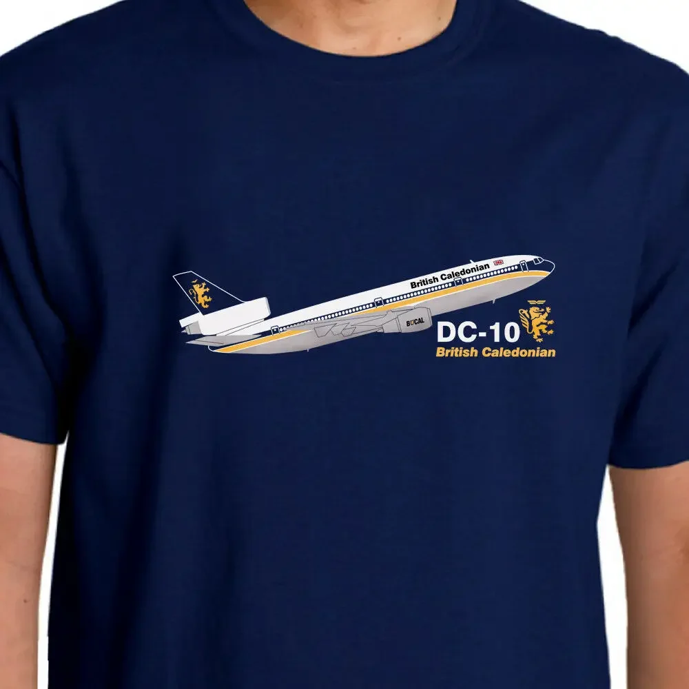 Aeroclassic - British Caledonian -10 Airliner T-Shirt 2022 New Design Short-Sleeve Fashion Streetwear Retro T Shirts