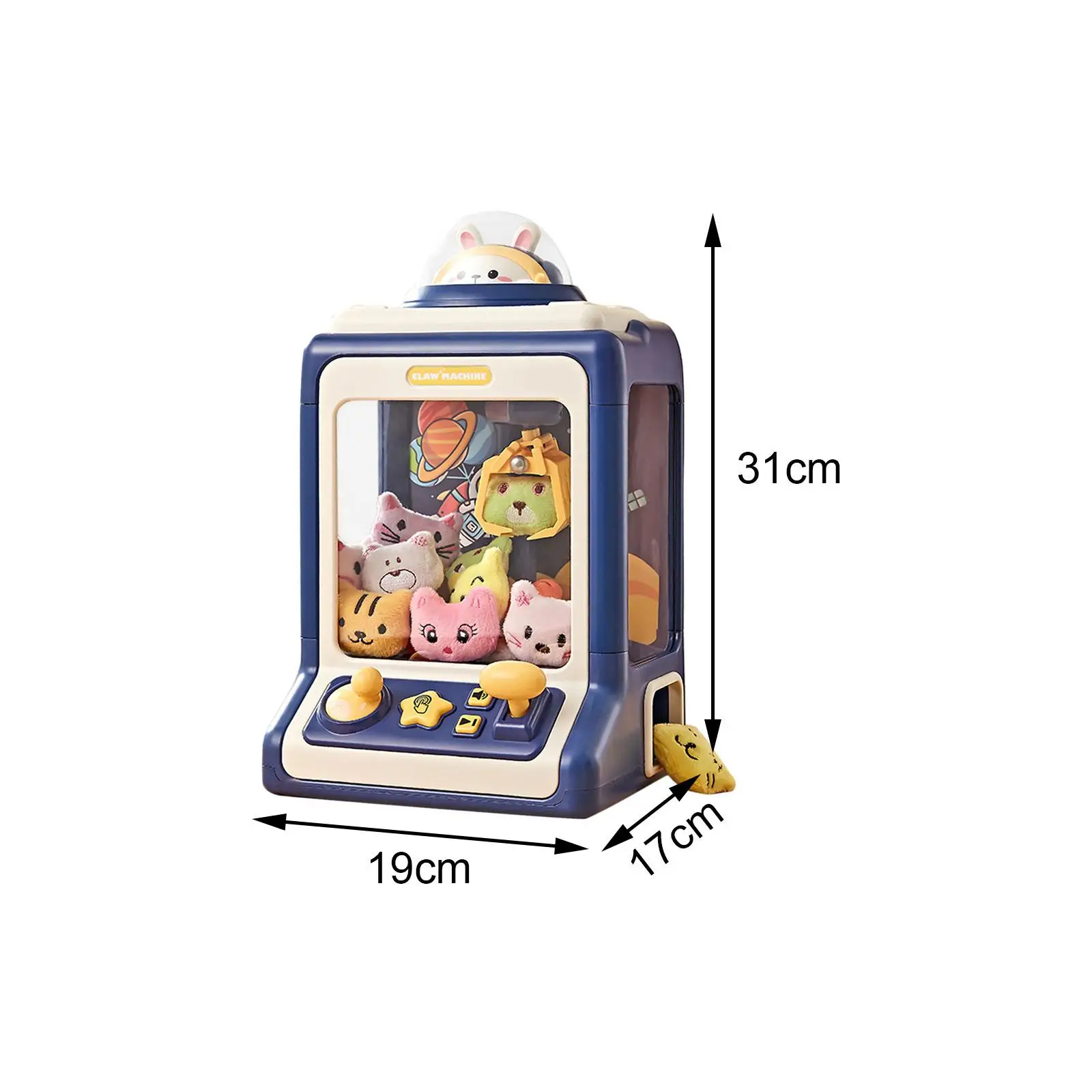 Kids Claw Machine Candy Prizes Dispenser Game Portable with Light and Sound for