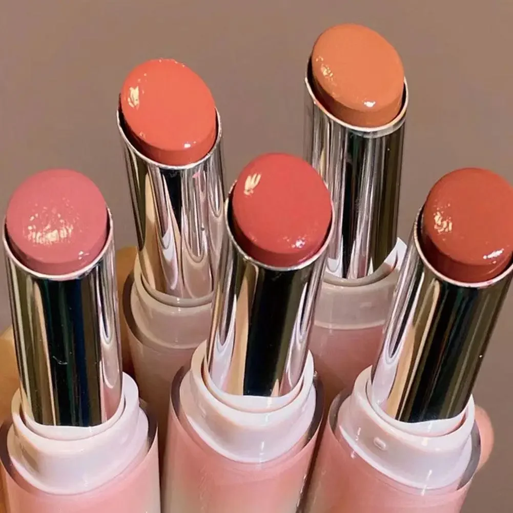 Jelly Lipstick Lip Balm Peach Tea Color Lip Gloss Natural Lasting Moisturizing Lighten Lip Lines Color Changing Jelly Plump Lip