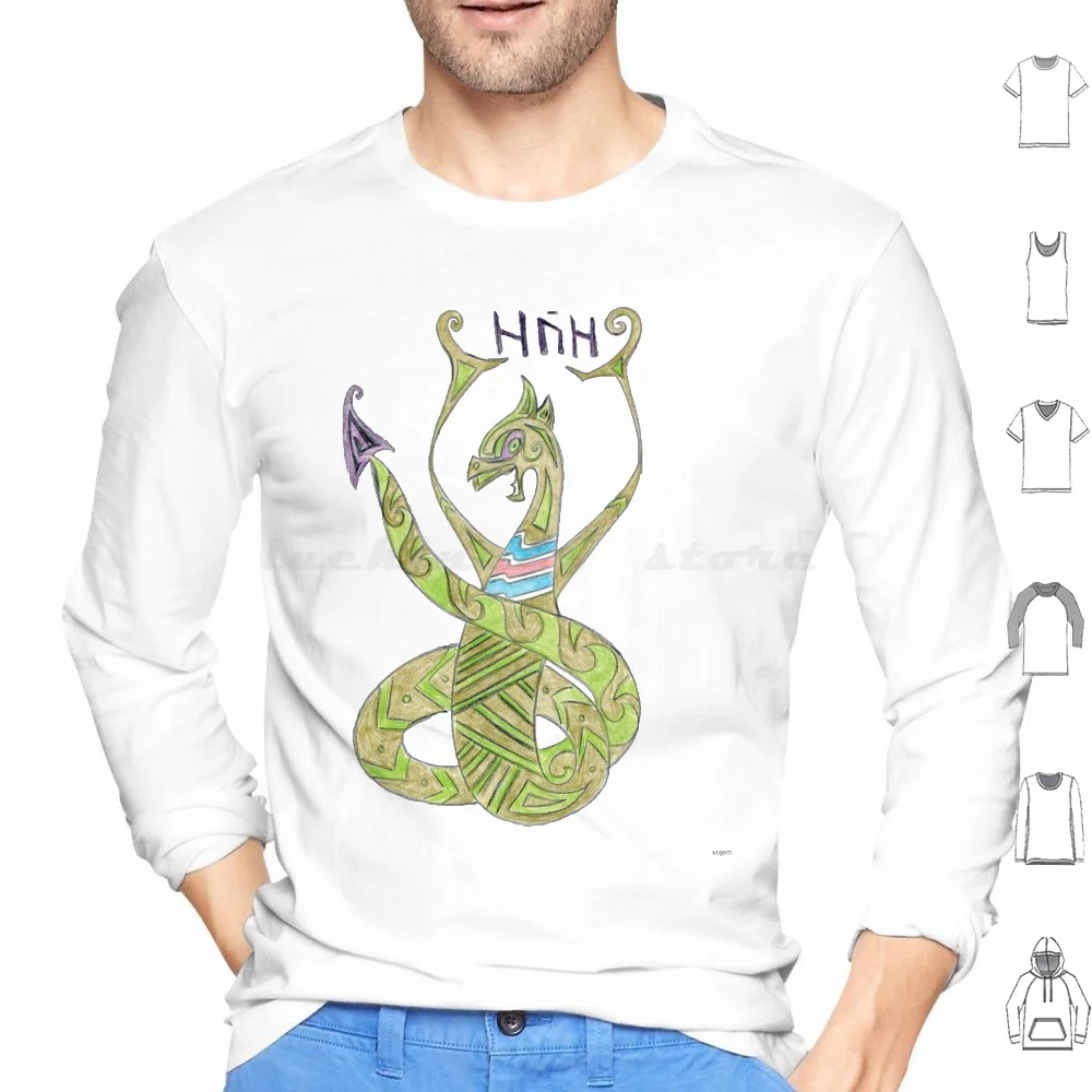 Thirteen Hoodies Long Sleeve Viking Dragon Huh