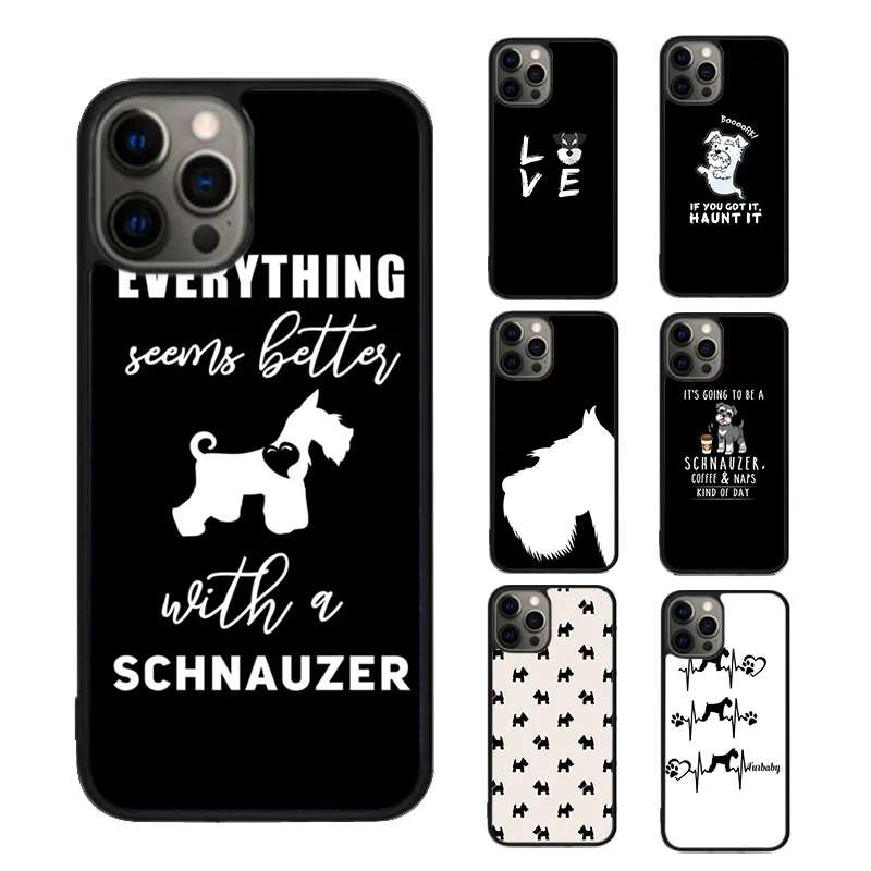 Schnauzer Dog Phone Case cover For iPhone SE2020 15 16 14 13 Pro Max Coque 12 11 Pro Max For Apple 8 PLUS 7 6S fundas