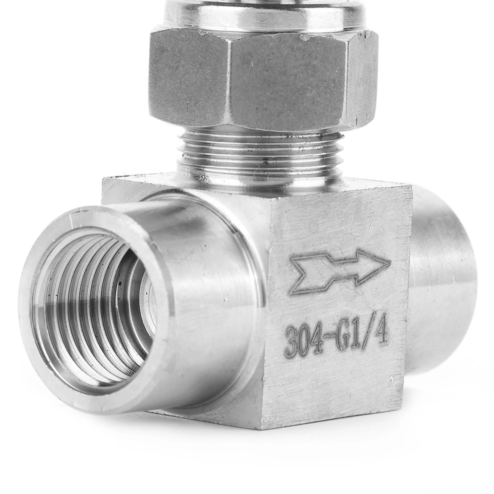 Stainless Steel BSPP Female Thread Straight Needle Valve for Water Gas Oil Transmission(Type B)