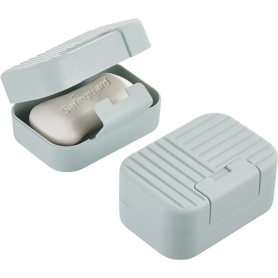 

Travel Soap Container 2 Pack Bar Soap Holder - Portable Soap Case with Lid for Travel Camping Gym Hiking Outdoor Blue