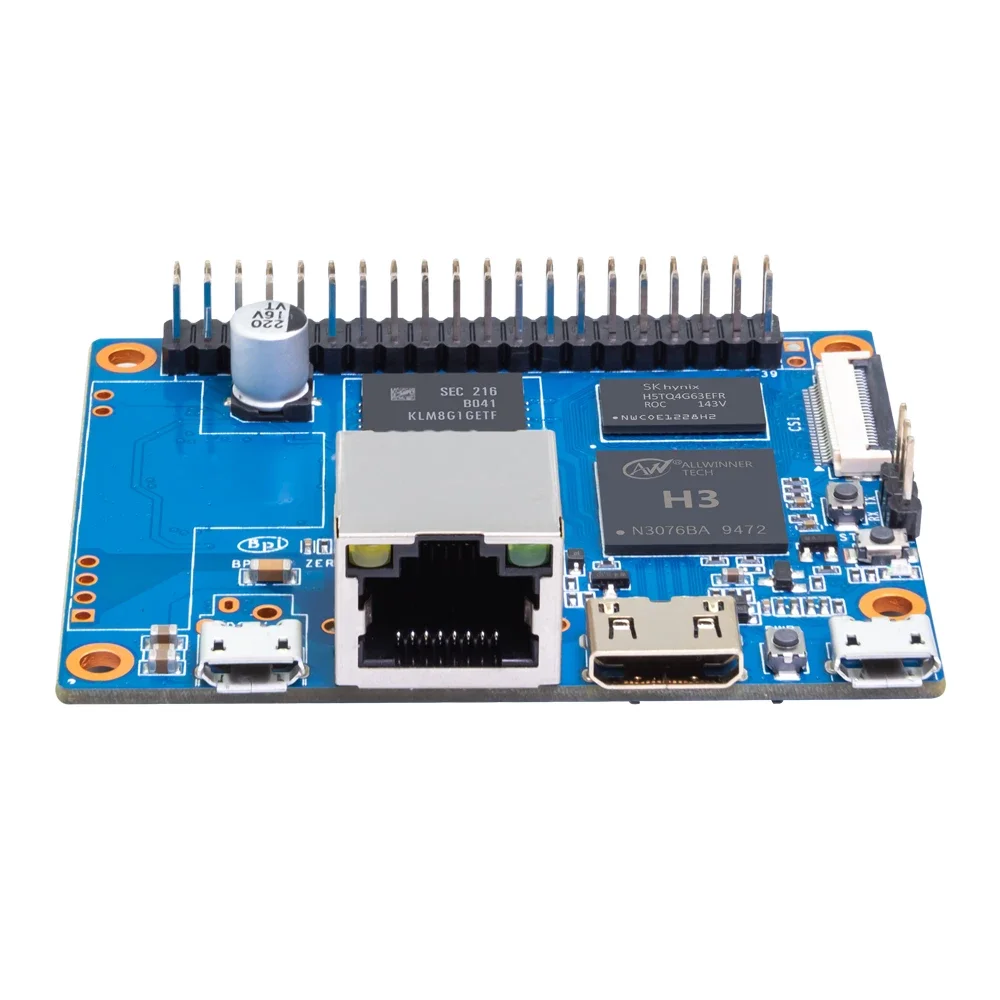 Banana Pi BPI-P2 Zero Allwinner H3 Quad-core Cortex-A7 512M DDR3 8G eMMC Support PoE Run OS Android Linux Single Board Computer