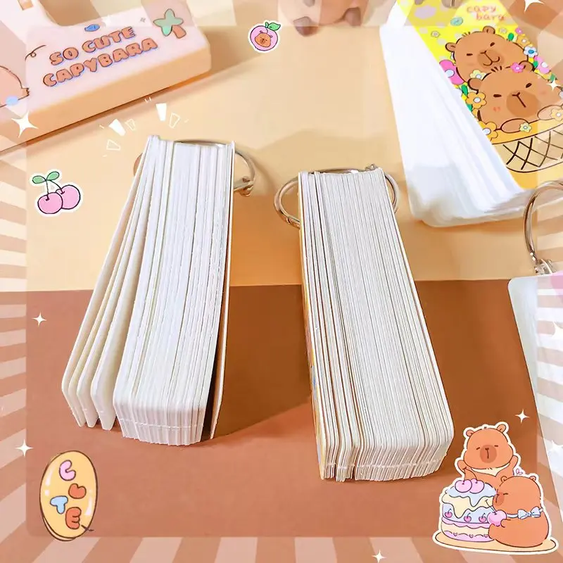 Kawaii stationery supplies back to school  acsesories capybara Diary mini Portable Notebooks  Notepad Ring notebook memo pads