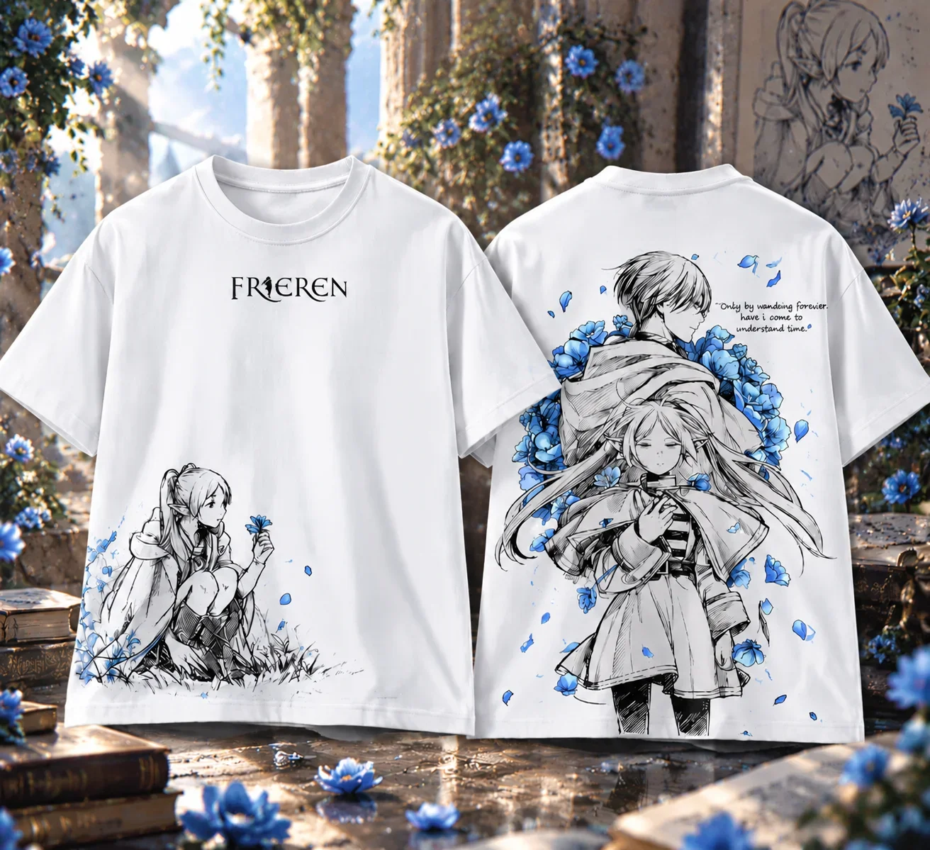 2026 Y2K Streetwear Sousou no Frieren: Beyond Journey's End Unisex T-shirt, Cosplay Casual Short Sleeve Tee for Men Women