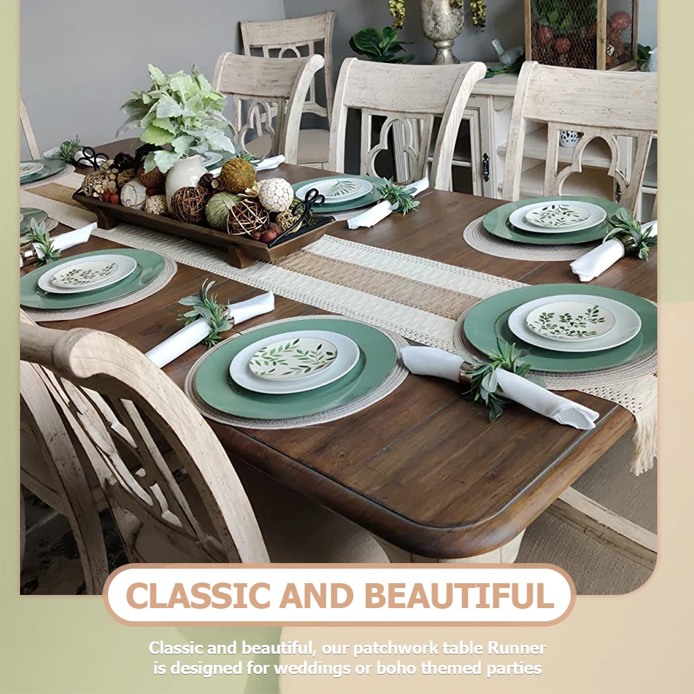 

Premium Cotton Linen Table Runner Perfect for Round Square Rectangular Tables Birthday Wedding Party Decor Table Runner