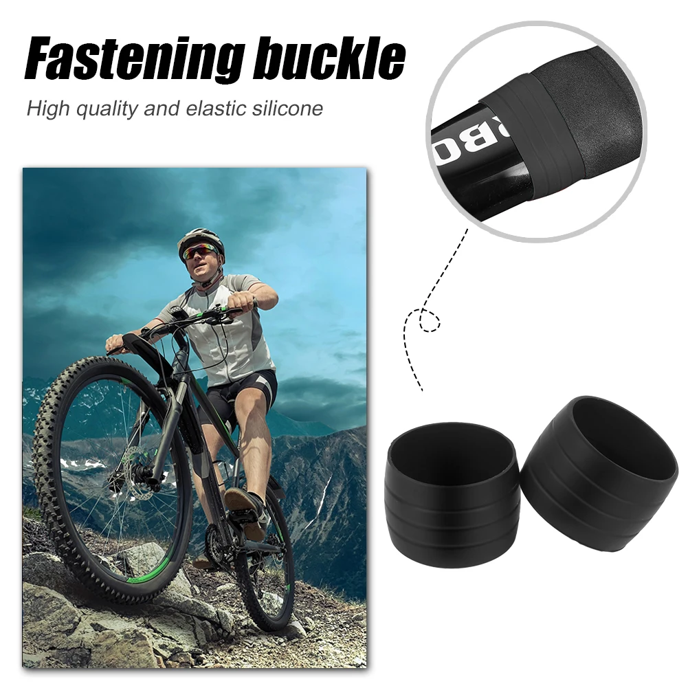 1-10Pair Silicone Anti-skip Bicycle Handlebar Tape Plug Fixed Ring Bike Shift Handle Protection Cover Non-Slip Cycling Accessory