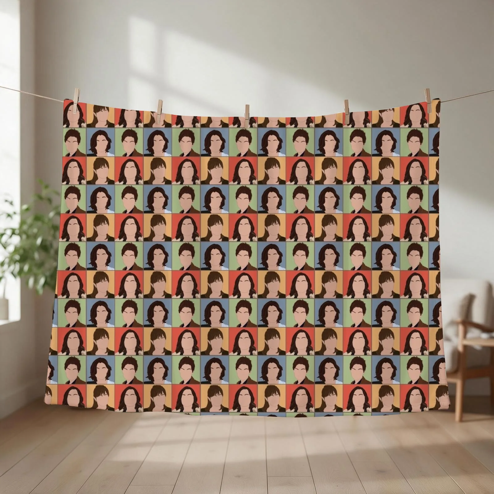 Olivia Benson Pattern SVU Throw Blanket couch cozy soft plush fuzzy picnic outdoor blanket