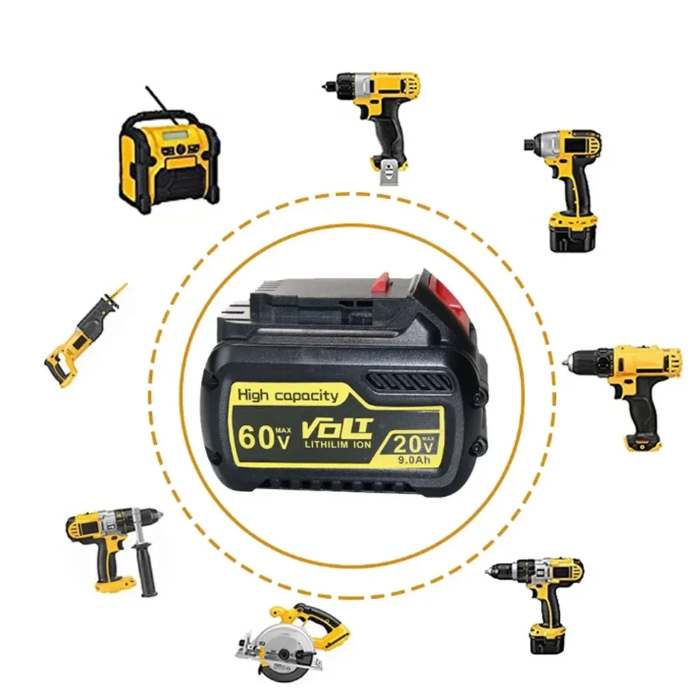 9000mAh 60V Suitable For Dewalt DCB606 DCB609G DCB61220V/60V/120V Cordless Electric Tools