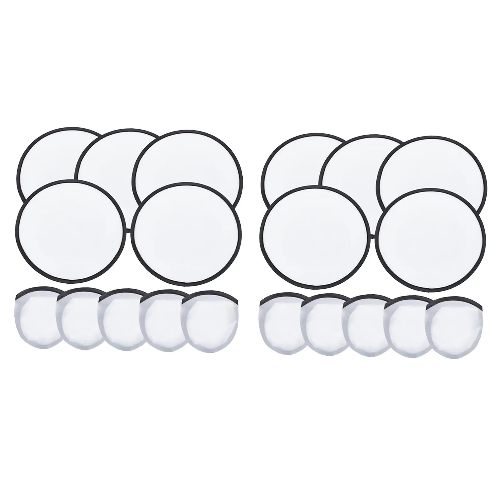 10x Foldable Flying Disc Fans Outdoor Activity Game Fun DIY Folding Pocket Toy Set for Birthday Wedding Halloween Travel Events
