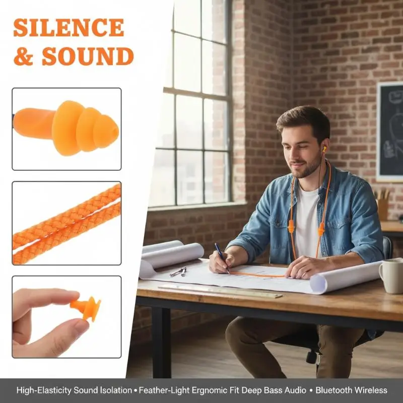 Noise Reduction Earphone Protection for Factory Personnel Efficient Sound Blocking Designed for Industrial Safety Compliance