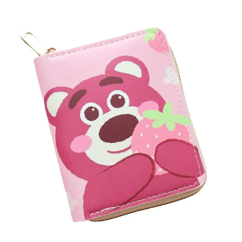 

Disney LOTSO Cute Cartoon Mini Zipper Coin Purse Wallet for Girls Students Short Style Card Holder Daily Use Gift Idea