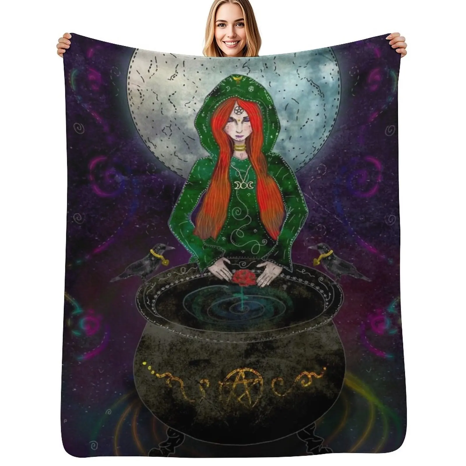 Cerridwen Throw Blanket Wrinkle Resistant Lightweight Blanket