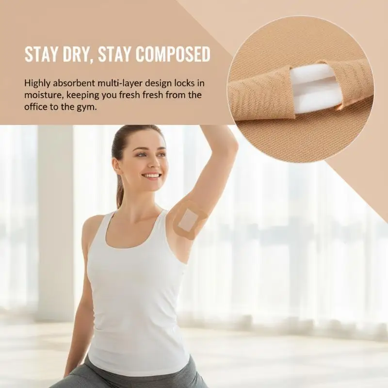 

5/10 Pcs Sweat Absorbing Stickers Natural Skin Tone Color Underarms Feet Anti-Sweat Strong Bonding Men Women Cloth Sweat Pads