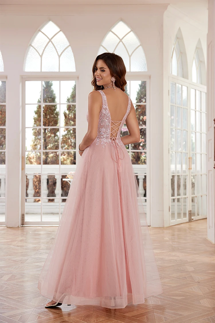 Luxury Beaded Prom Dresses 2024 Tulle Square Collar Long Evening Dresses Ball Gowns Homecoming Dress Formal Birthday Party Dress