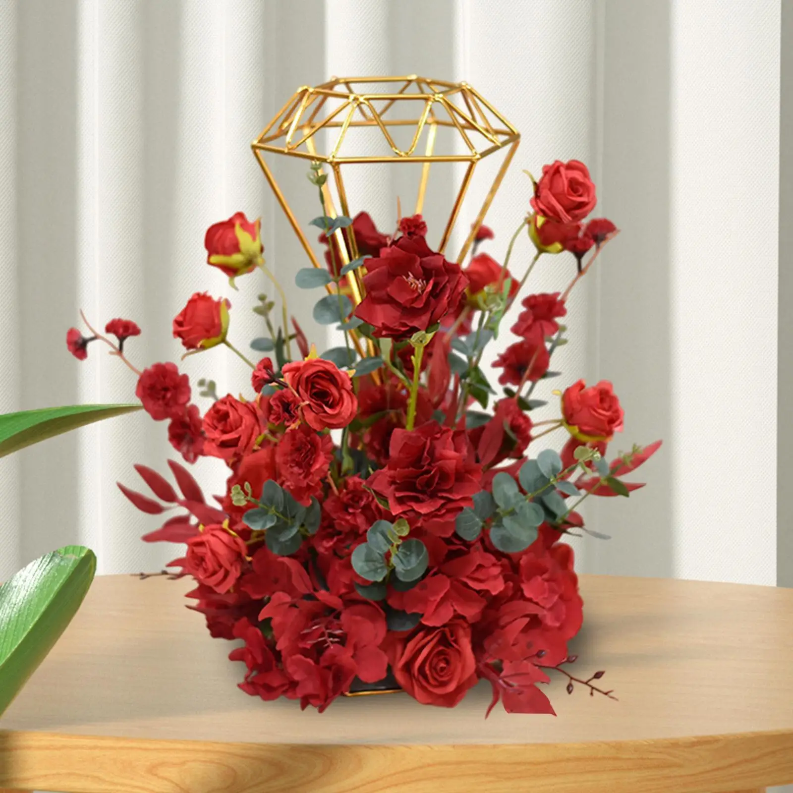 Soporte de flores de boda con forma de diamante, moderno, para ceremonia de eventos de aniversario