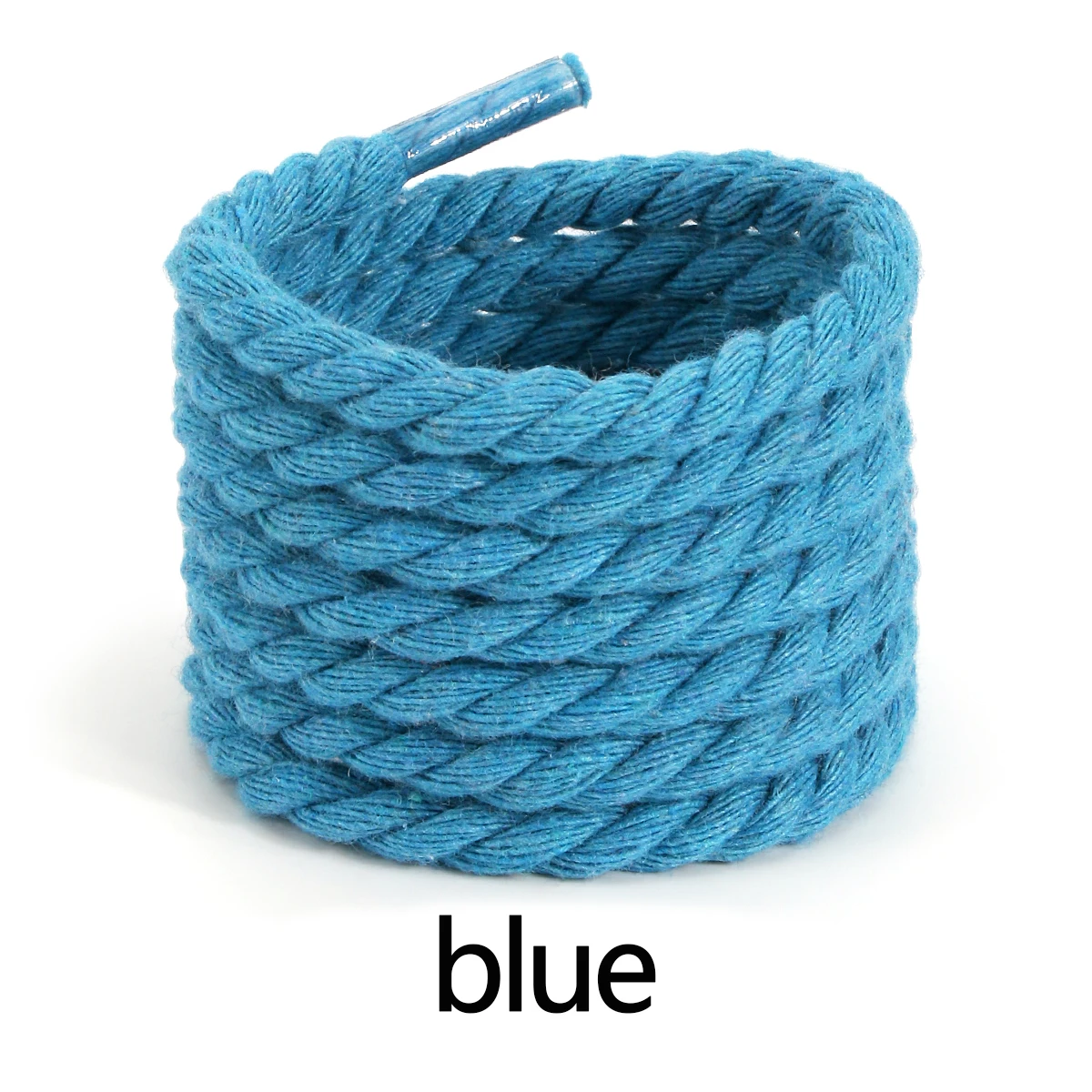 0,7 cm Runde Dicke Hanfseil-Schnürsenkel | Einfarbige Schuhbänder aus Polyester-Baumwoll-Gewebe | Makronenfarbene gedrehte Schnürsenkel – Detail 13