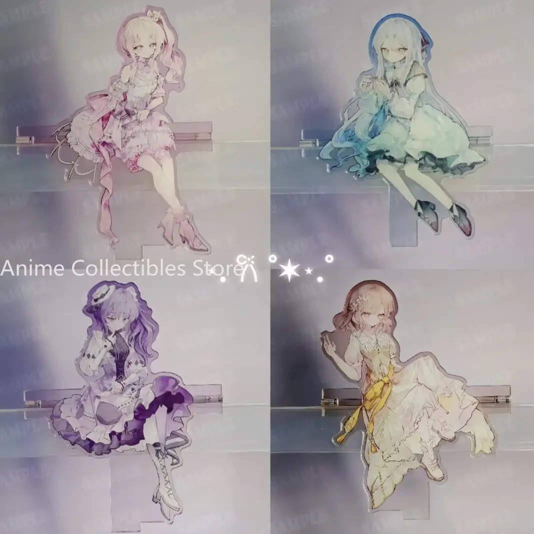 

Акриловая подставка-модель для декора стола с изображением Акиямы Мизуки и Йоисаки Канаде из аниме Project Sekai в сидячей позе