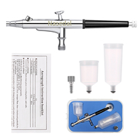 Nasedal Double Action Airbrush spray gun 20cc 40cc Gravity Feed Air Brush Cake Tattoo Nail Makeup Car Painting Tool 0.3mm