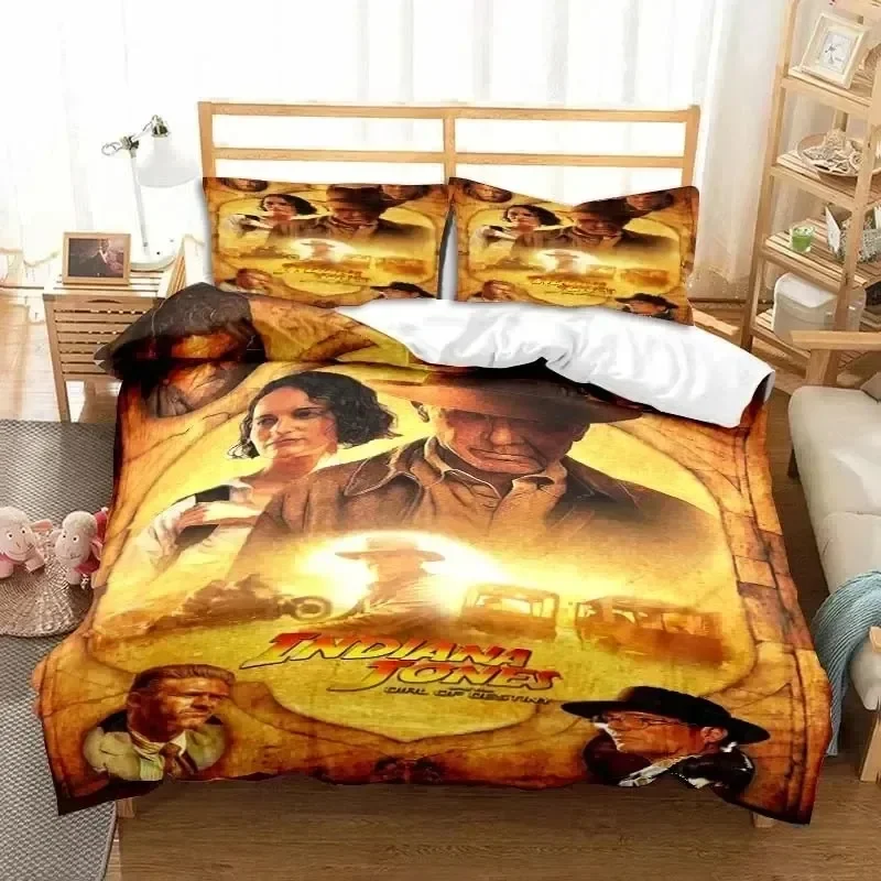 Indiana Jones The Dial Of Destiny Stylish Bedding Set Single Double King Size Boys Bedroom Quilt Cover Duvet Cover Set Gift