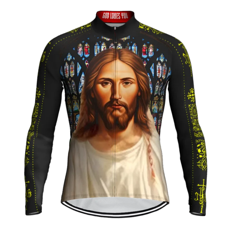 

Long Sleeve Road Cycling Jersey Jacket,, Bike T-Shirt, Downhill Church Jesus Coat, Bicycle Wear, Sweater, Run Four Seasons Pro