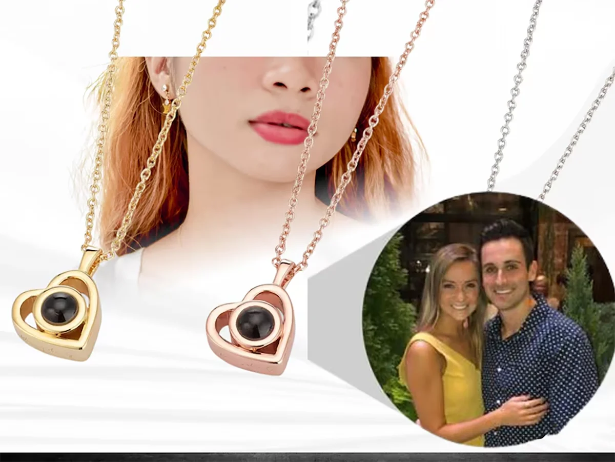 

DHQH 2025 Customized Photo Commemorative Projection Necklace with Image Projection Pendant Birthday Commemorative Gift for Her