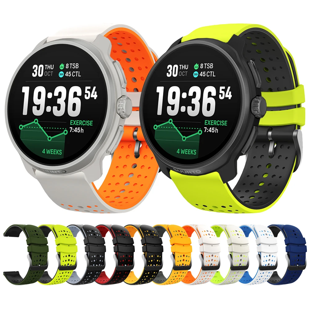 Silikonarmband für Suunto RACE 2 S/Run/Ocean/Vertical 22 mm Ersatzarmband für Suunto 5 9 Peak Pro Armband