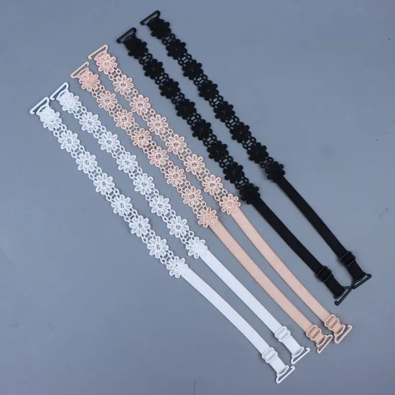 1Pair Women Flower Lace Adjust Bra Straps Shoulder Strap Lingerie Straps Lace Straps For Bra Invisibility Underwear Accessories